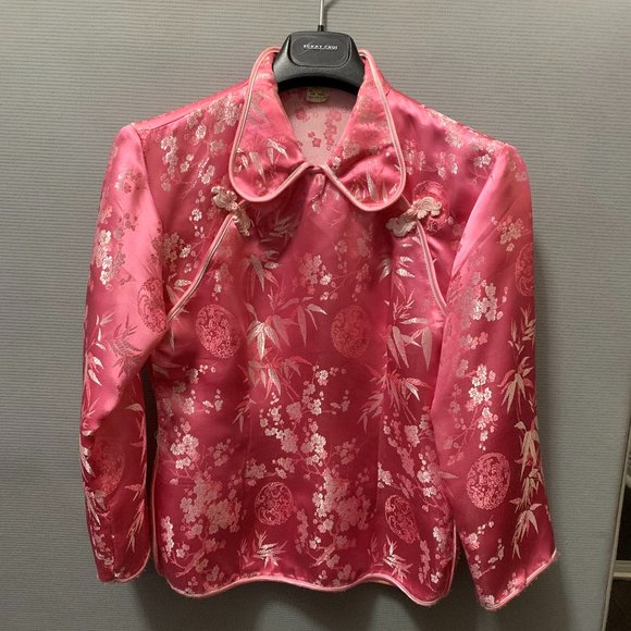 Size S Chinese Traditional long sleeve top in pink - Picture 1 of 1